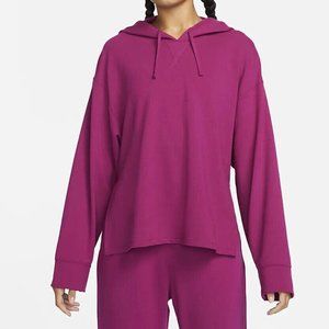 Nike Yoga Dynamic Berry Dri-FIT Fleece Hoodie Women's Small